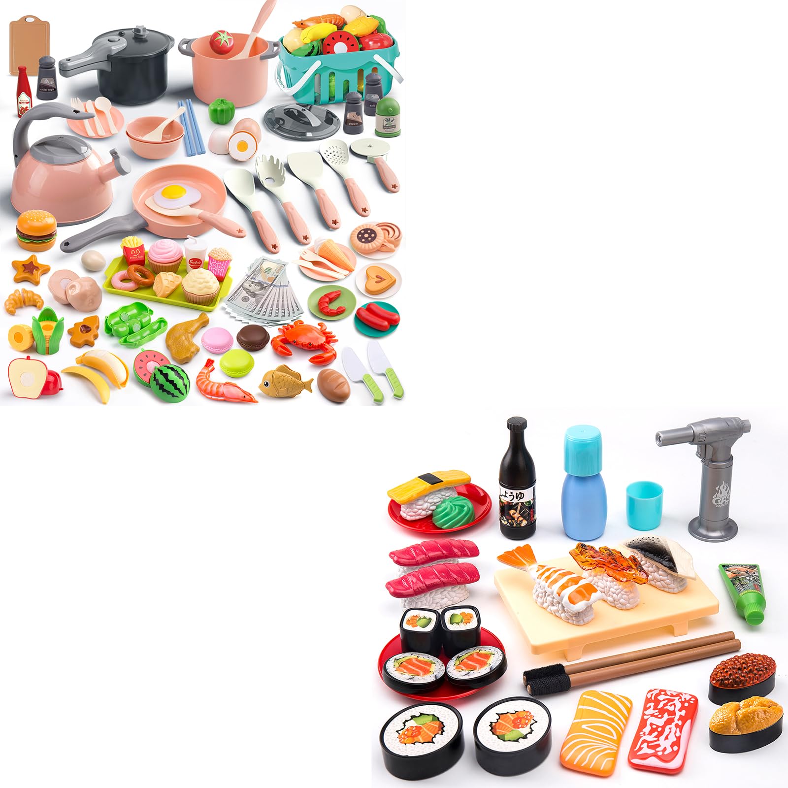 Kitchen Playset and Sushi Play Food Set, Toddl
